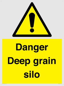 Danger Deep grain silo
